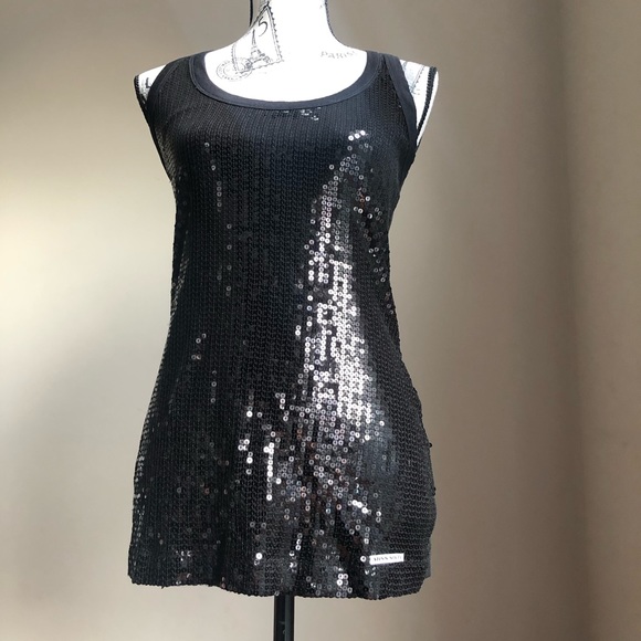 Miss Sixty Luxury sequin front sheer back tank - Picture 5 of 8